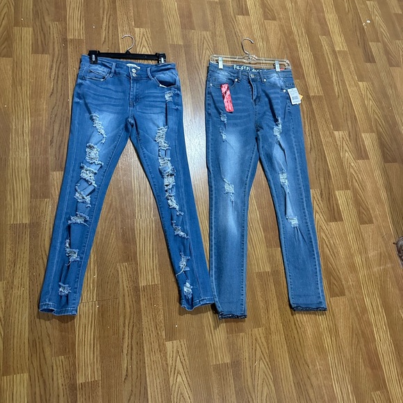 2 pr Sz 7 Rue 21 and Pastel Jeggings one NWT and one NWOT - Picture 2 of 3